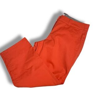 Crown & Ivy Women’s Bright Orange Capri Chinos 8